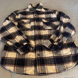 Men’s plaid flannel, large.